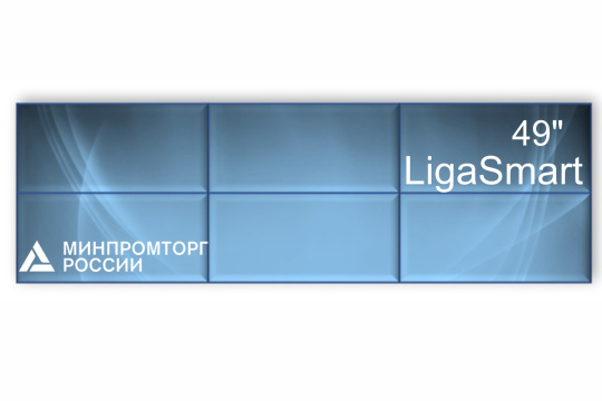 Изображение Видеостена 3x2 шов 1.8 LigaSmart 49" V 49.32