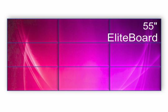 Изображение Видеостена 3x3 EliteBoard 55" PK555FCLN